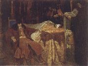 Wjatscheslaw Grigorjewitsch Schwarz Ivan the Terrible Meditating at the Deathbed of his son Ivan oil painting reproduction